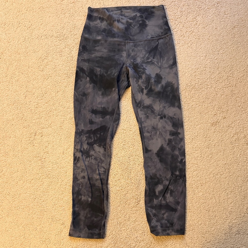 Lulu Lemon Diamond Dye Pitch Grey Graphite Grey Leggings Size 4
